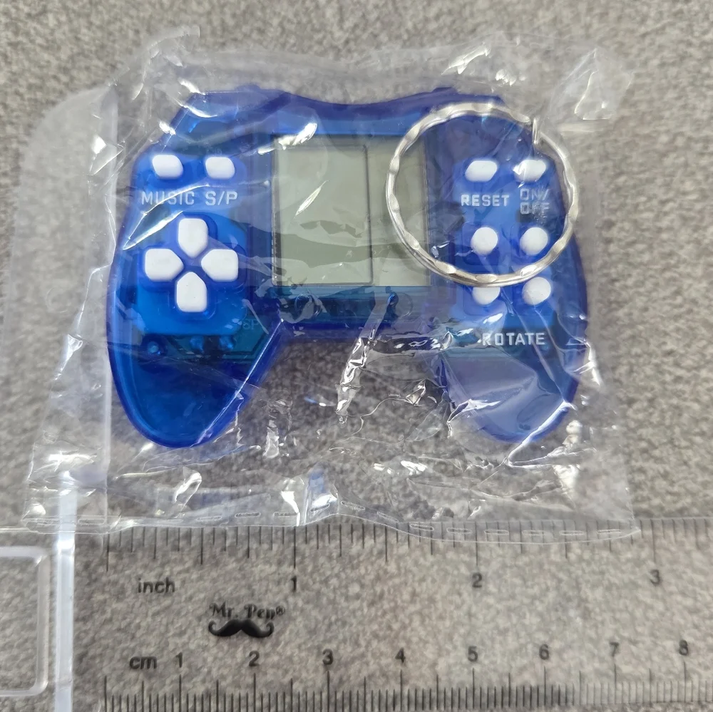 Mini Electronic Game Console Keychain LCD Handheld Retro Tetris Style